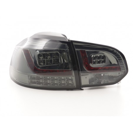 Kit feux arrières LED VW Golf 6 type 1K 2008-2012 noir avec clignotants LED pour conduite à droite