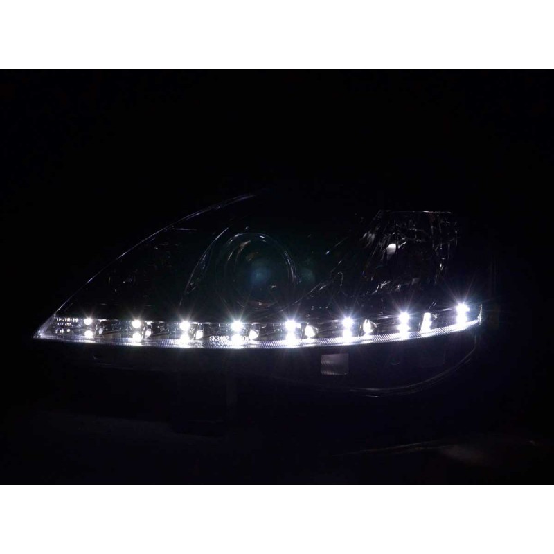 Phare Daylight LED DRL look Opel Corsa C 01-06 chrome
