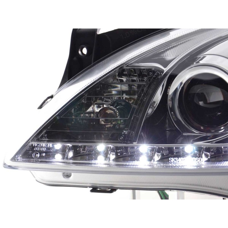 Phare Daylight LED DRL look Opel Corsa C 01-06 chrome