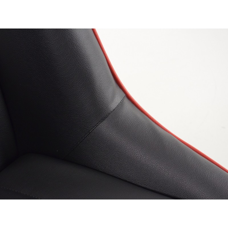 Siège baquet complet FK Oldtimersitze au look rétro noir / rouge