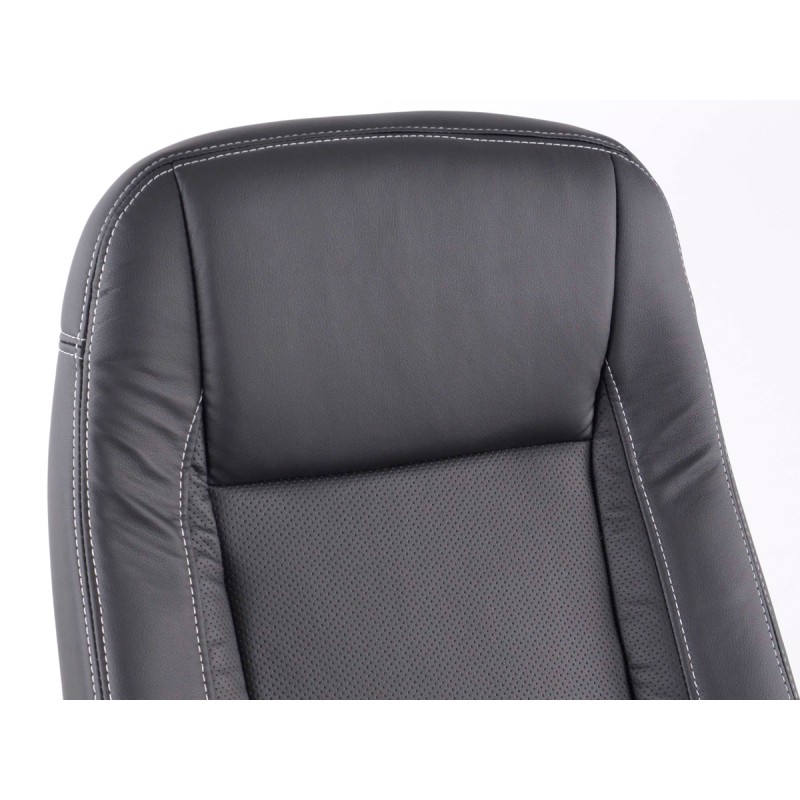FK Fauteuil de direction Chaise de bureau pivotante Buffalo noir Chaise de direction Chaise pivotante Chaise de bureau