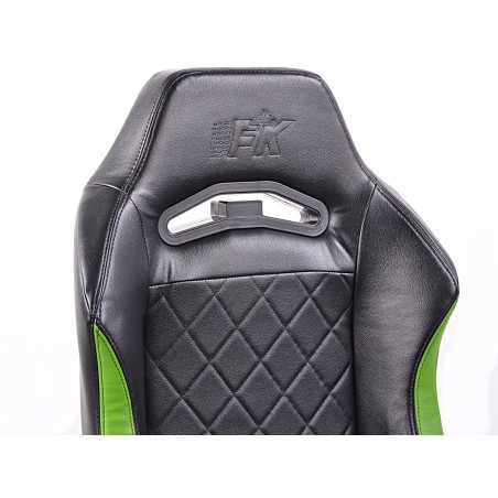 Chaise de jeu FK eGame Seats Siège de jeu eSports London noir / vert