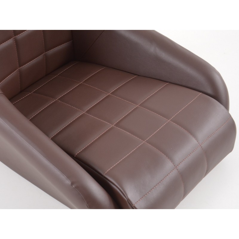 Sièges baquets complets FK Oldtimersitze Car au look rétro, marron foncé