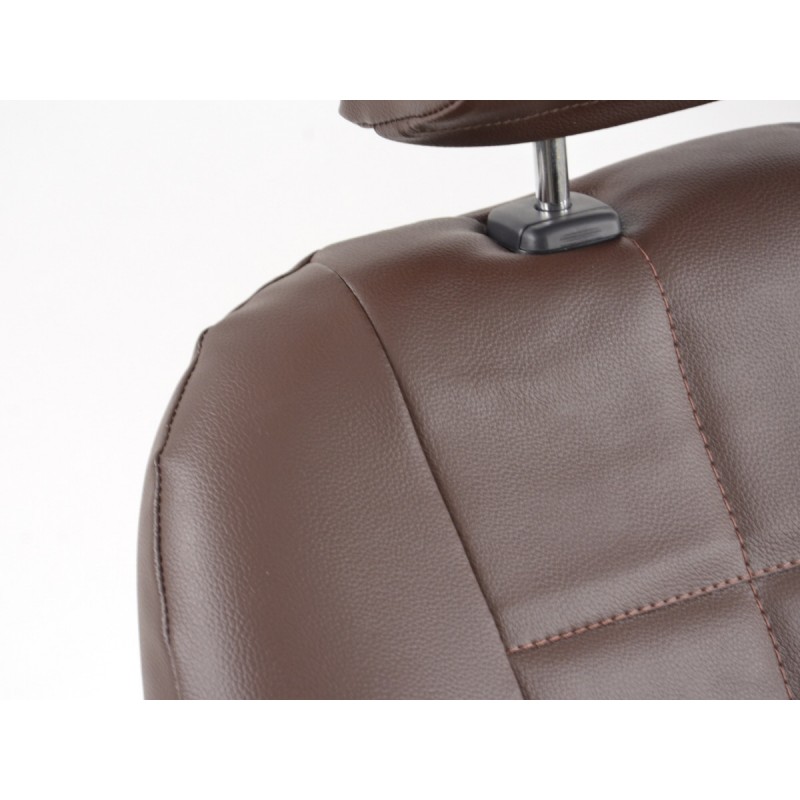 Sièges baquets complets FK Oldtimersitze Car au look rétro, marron foncé
