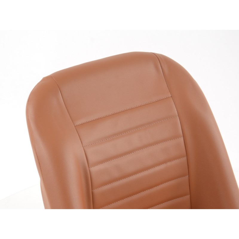 Sièges baquets complets FK Oldtimersitze Car au look rétro, marron clair