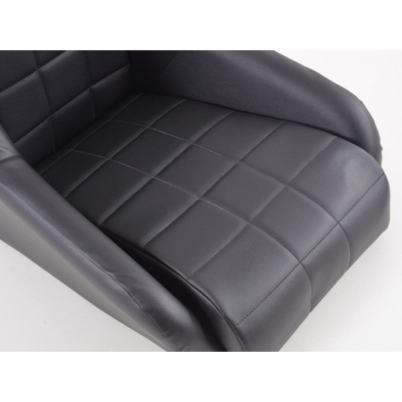 Sièges baquets FK oldtimer complets en noir look rétro