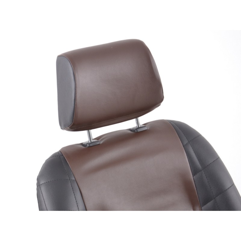 Sièges baquets complets FK Oldtimersitze Car au look rétro noir / marron foncé