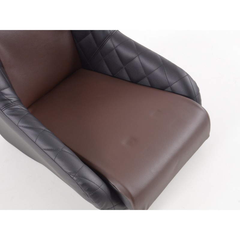 Sièges baquets complets FK Oldtimersitze Car au look rétro noir / marron foncé