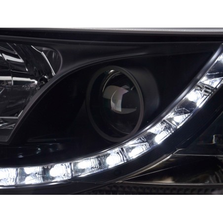 Phare Daylight LED look DRL bus VW type T5 03-09 noir