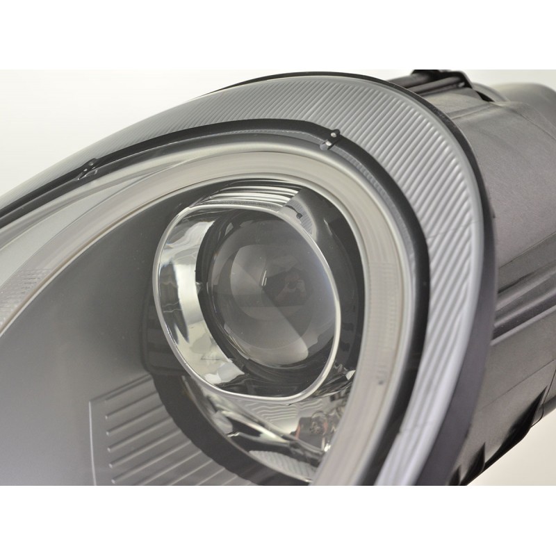 Phares Daylight LED DRL look Porsche Boxster type 987 04-09 argent