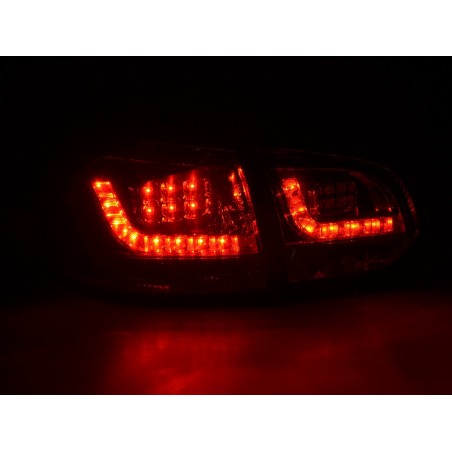 Kit feux arrières à LED VW Golf 6 type 1K 2008-2012 rouge / noir pour conduite à droite