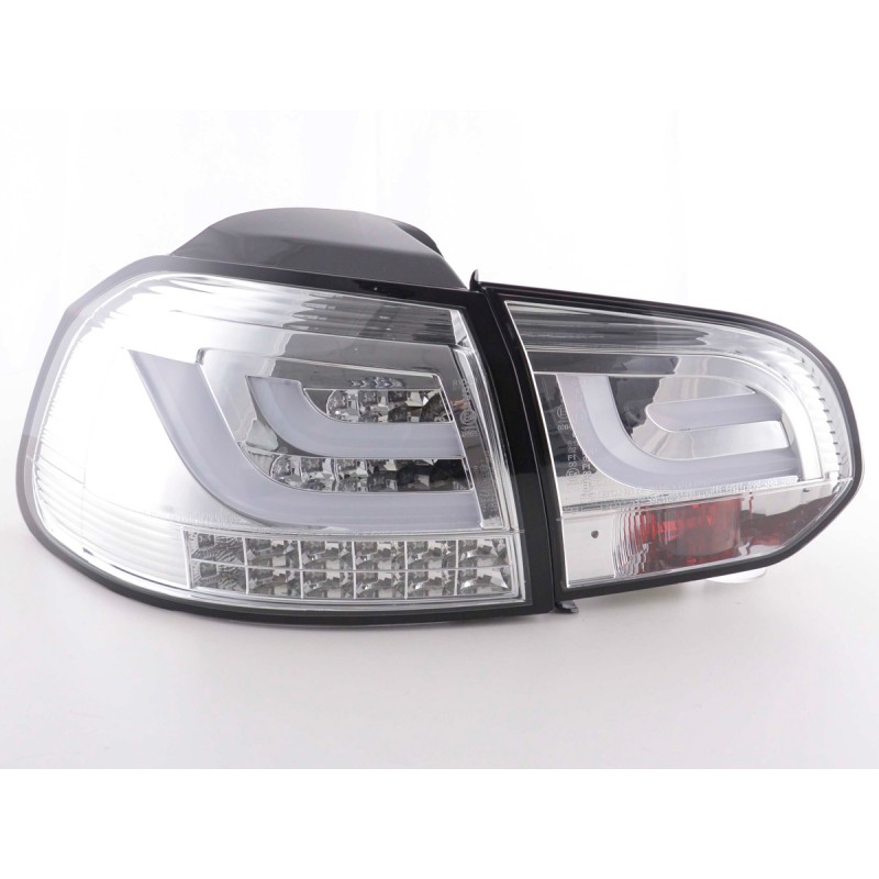 Set feux arrières LED VW Golf 6 type 1K 2008-2012 chrome avec clignotants LED