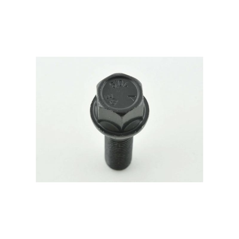 Boulon de roue simple, longueur d'arbre 45 mm, collier conique, noir M12x1,5