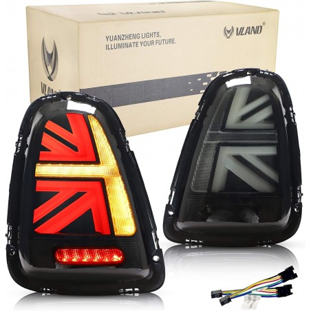 VLAND LED Phares pour 2007-2015 Mini Cooper hatch R56 / Clubman R55 / Convertible R57 / Coupe R58 / Roadster R59 Feux Avant, DRL