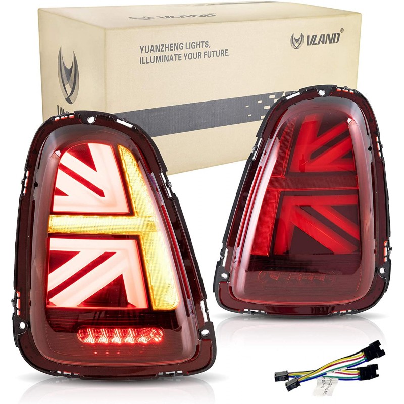 VLAND LED Phares pour 2007-2015 Mini Cooper hatch R56 / Clubman R55 / Convertible R57 / Coupe R58 / Roadster R59 Feux Avant, DRL