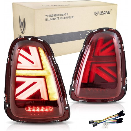 VLAND LED Phares pour 2007-2015 Mini Cooper hatch R56 / Clubman R55 / Convertible R57 / Coupe R58 / Roadster R59 Feux Avant, DRL