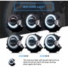 VLAND LED Phares pour 2007-2015 Mini Cooper hatch R56 / Clubman R55 / Convertible R57 / Coupe R58 / Roadster R59 Feux Avant, DRL