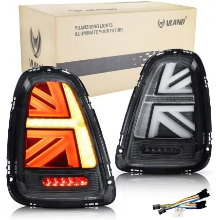 VLAND LED Phares pour 2007-2015 Mini Cooper hatch R56 / Clubman R55 / Convertible R57 / Coupe R58 / Roadster R59 Feux Avant, DRL