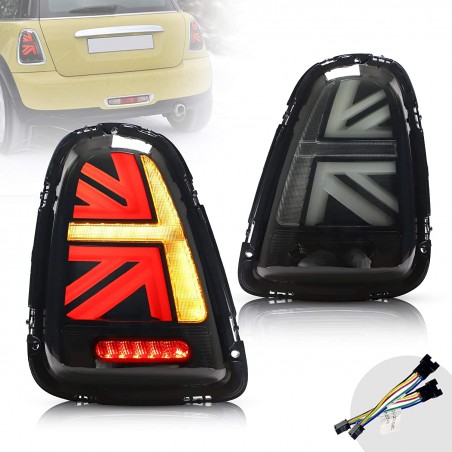 VLAND LED Phares pour 2007-2015 Mini Cooper hatch R56 / Clubman R55 / Convertible R57 / Coupe R58 / Roadster R59 Feux Avant, DRL