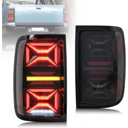 VLAND 3D LED Feux Arrière compatibles pour V-W Amarok Pickup TDI TSI 2010-2020, Feux Arrière avec clignotant séquentiel ambre,