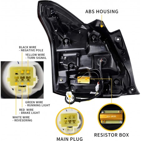 VLAND Feux Arrières LED pour Swift Sport ZC33S 2017 2018 2019 2020 Feu Arrière,avec clignotant dynamique,LED DRL,Rouge et blanc