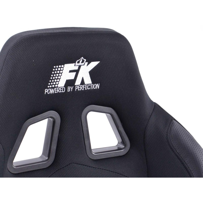 Sièges sport FK Set de sièges auto demi-coque tissu Cyberstar noir