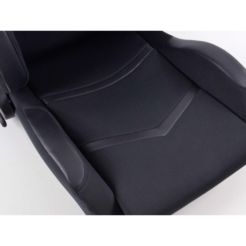 Sièges sport FK Set de sièges auto demi-coque tissu Cyberstar noir