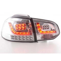 Set feux arrières LED VW Golf 6 type 1K 2008-2012 chrome avec clignotants LED