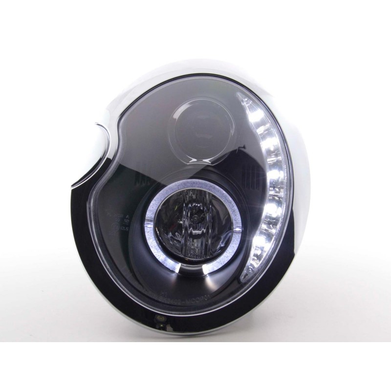 Phare Daylight LED DRL look Mini Cooper type R50 01-06 noir