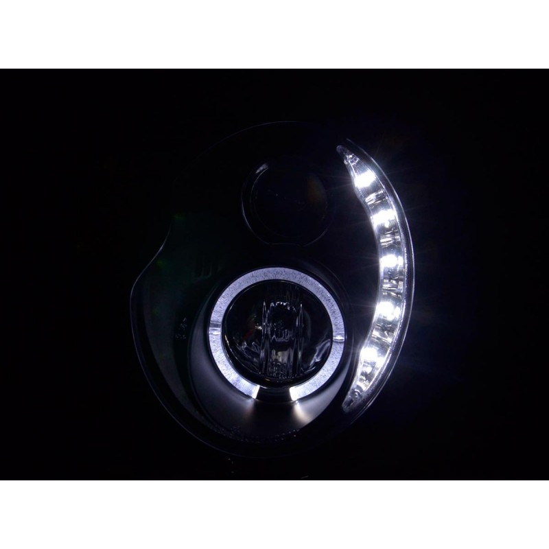Phare Daylight LED DRL look Mini Cooper type R50 01-06 noir