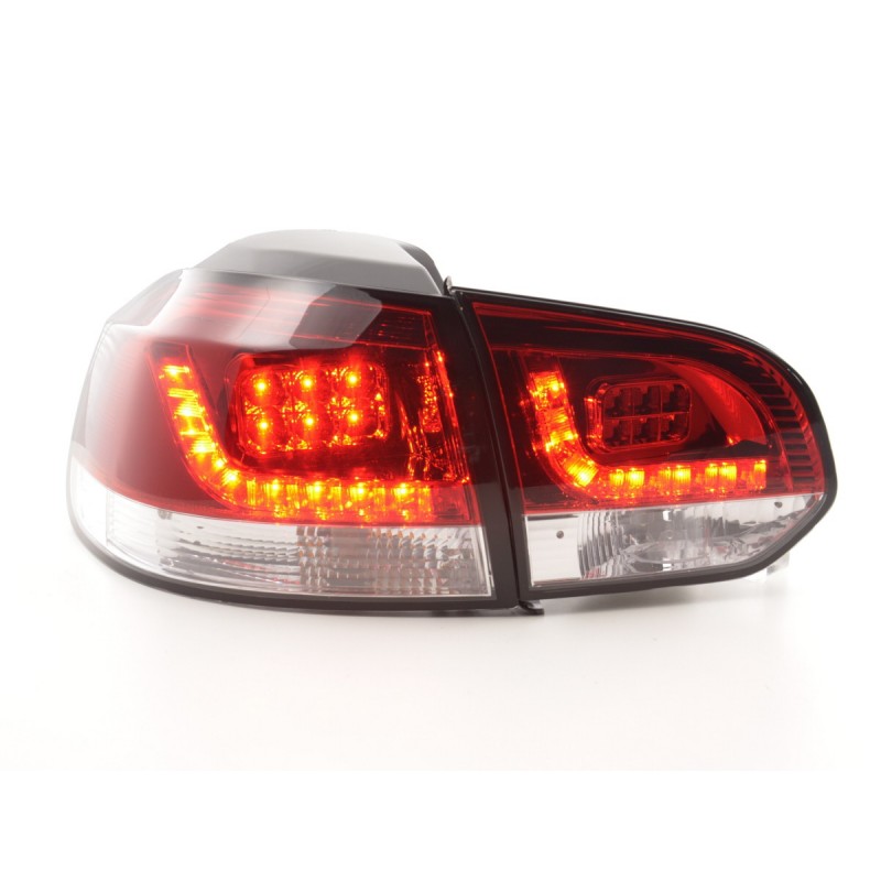 Kit feux arrières à LED VW Golf 6 type 1K 2008-2012 clair / rouge pour conduite à droite