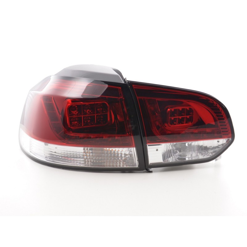 Kit feux arrières à LED VW Golf 6 type 1K 2008-2012 clair / rouge pour conduite à droite