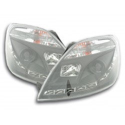 Phare Daylight LED DRL look Ford Fiesta type MK6 03-07 noir