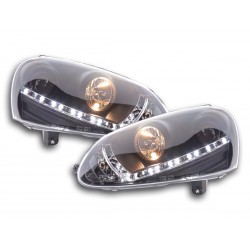 Phare Daylight LED DRL look VW Golf 5 type 1K 03-08 noir