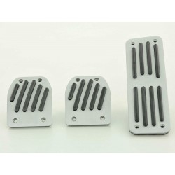 Ensemble de pédales en aluminium FK 3 pièces Mercedes Benz C- / E- / S-Class Couvre-pédale Pédales de voiture Design à rayures