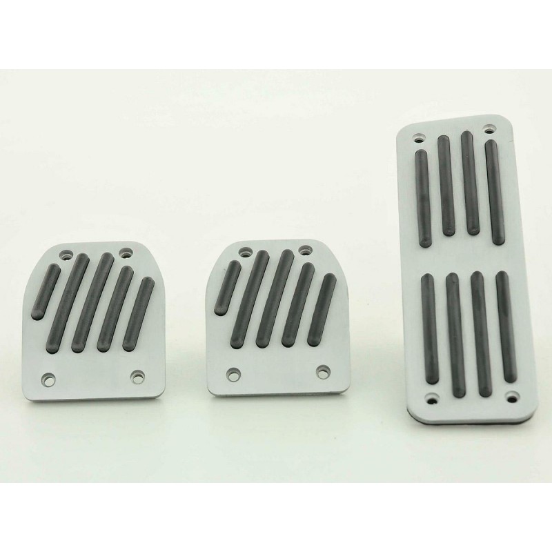 Ensemble de pédales en aluminium FK 3 pièces Mercedes Benz C- / E- / S-Class Couvre-pédale Pédales de voiture Design à rayures