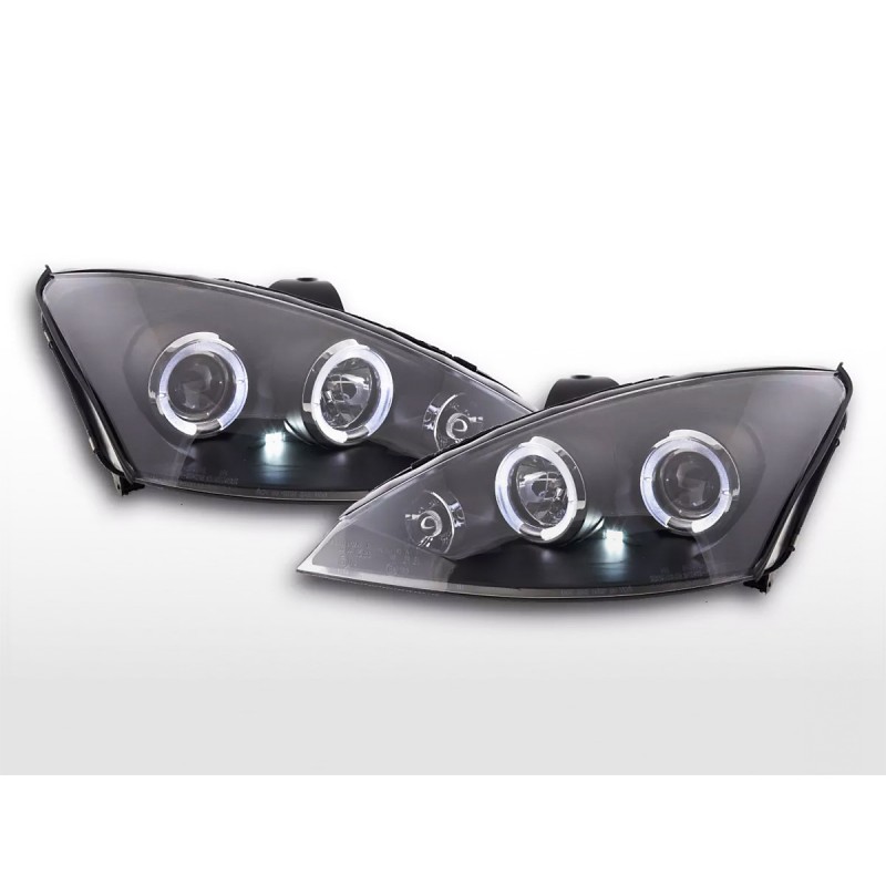 Jeu de phares Ford Focus 00-04 noir