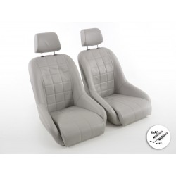 Sièges d'auto FK Classic, siège baquet complet au look rétro, gris