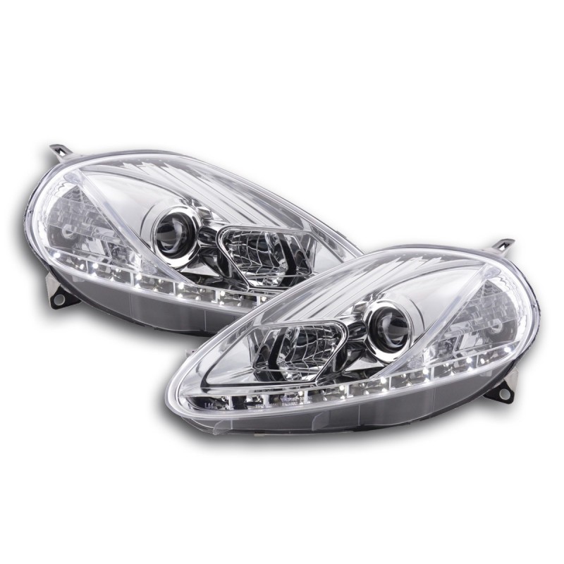 Phare Daylight LED DRL look Fiat Grande Punto type 199 05-08 chrome