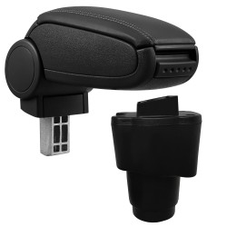 HTD081 Accoudoir central Dacia Sandero 2 avec compartiment de rangement Leatherette Black