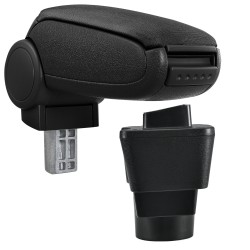 HTD069 Accoudoir central Toyota Yaris Vitz XP13 avec compartiment de rangement, Couvercle en tissu noir 