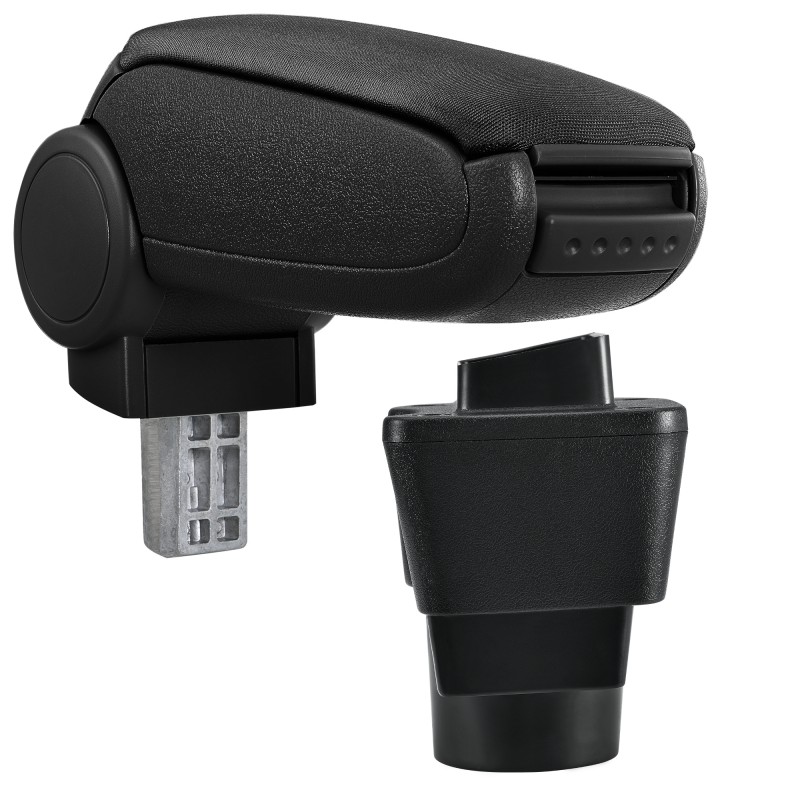 HTD069 Accoudoir central Toyota Yaris Vitz XP13 avec compartiment de rangement, Couvercle en tissu noir 