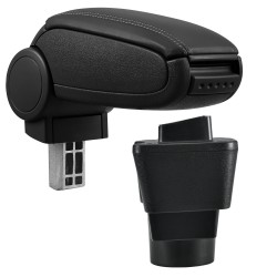 HTD069 + LC501 Accoudoir central Toyota Yaris Vitz XP13 avec compartiment de rangement Leatherette Black