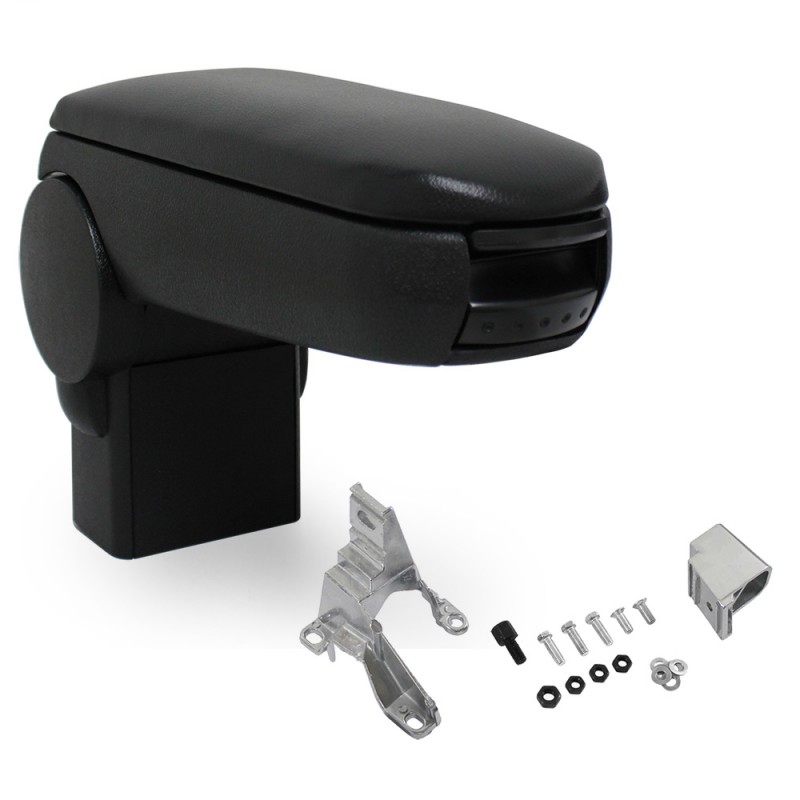 1145-leather-black Accoudoir central VW Bora IV Beetle avec compartiment de rangement Faux Leather Black