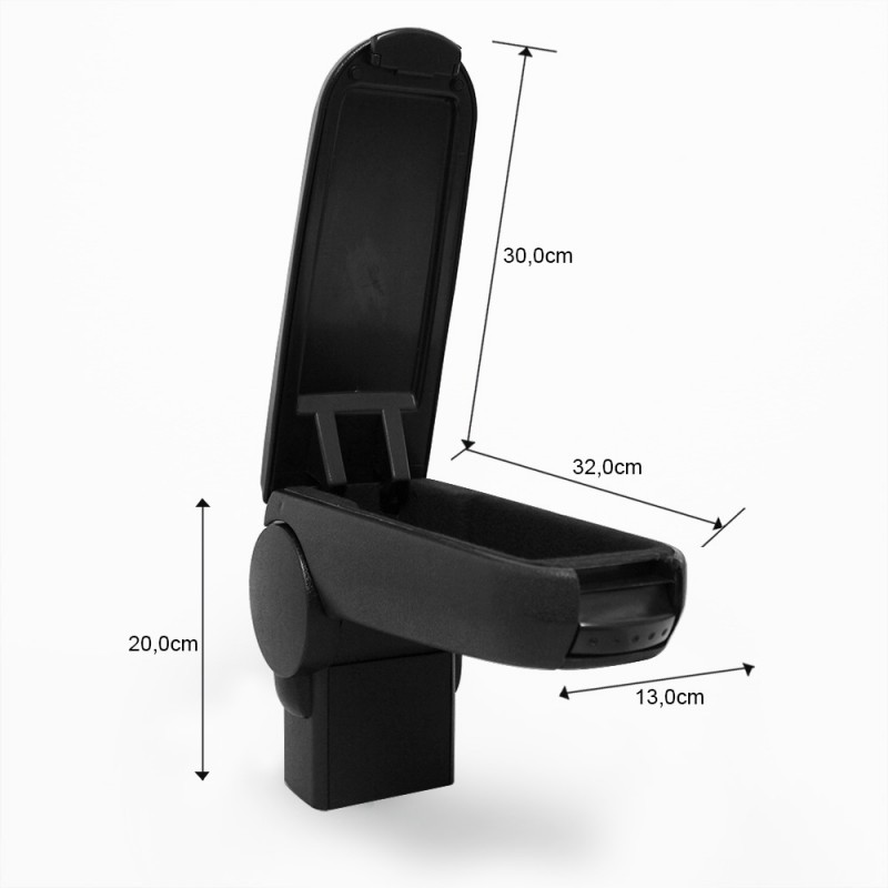 1145-leather-black Accoudoir central VW Bora IV Beetle avec compartiment de rangement Faux Leather Black