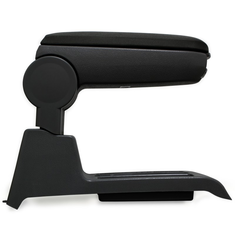 1136 Accoudoir central VW Polo 9N 9N2 9N3 avec compartiment de rangement, Couvercle en tissu noir 