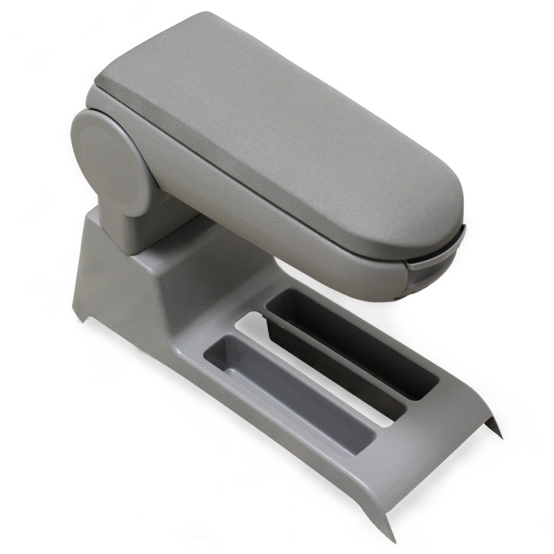 1136-grey Accoudoir central VW Polo 9N 9N2 9N3 avec compartiment de rangement Textile Grey