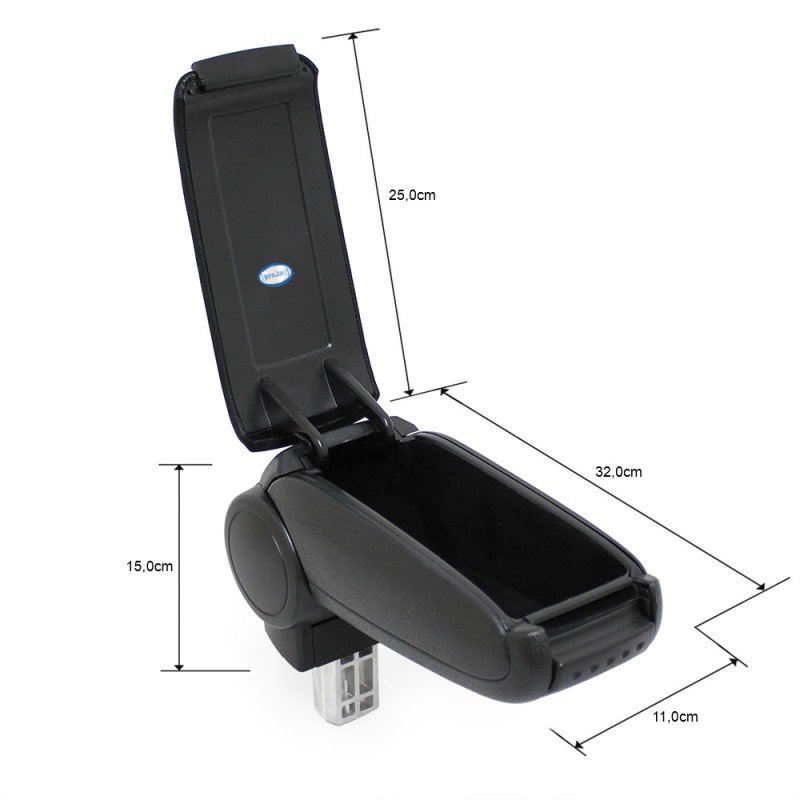 BSKOC0720-N + LC501 Accoudoir central Skoda Octavia 2 2004 - 2005 Armrest avec compartiment de rangement Upholstered Black