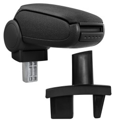 SL52 Accoudoir central Peugeot 307 avec compartiment de rangement, Couvercle en tissu noir 