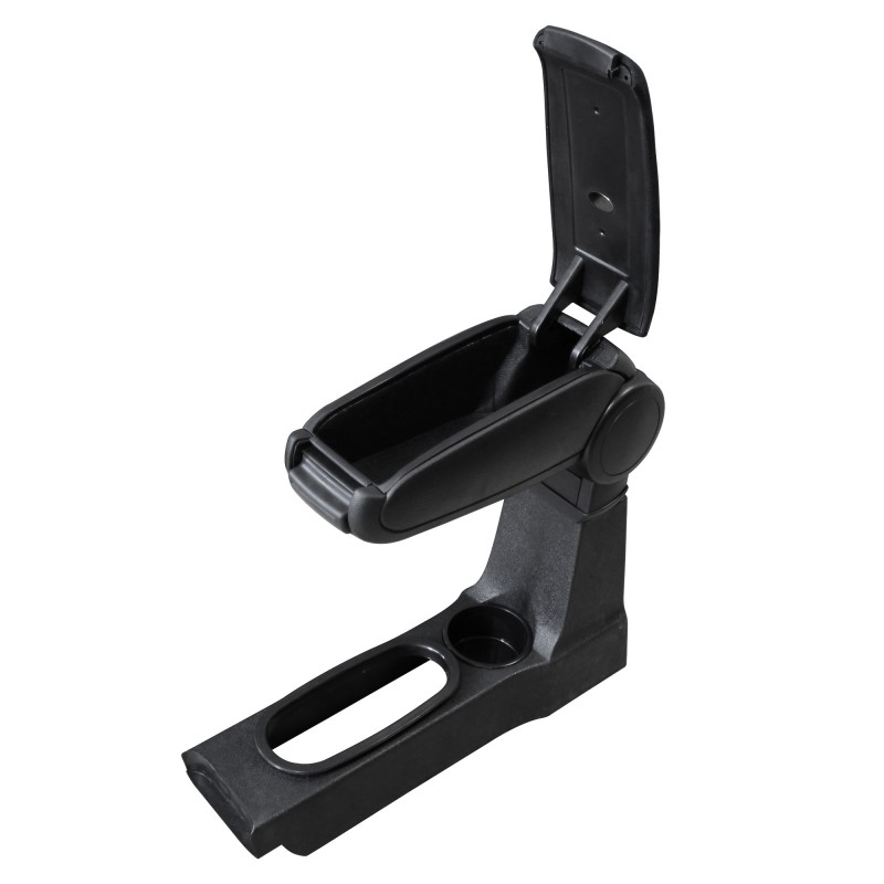 1132 Accoudoir central Ford Fiesta 1995-2002 Mazda 121 avec compartiment de rangement, Couvercle en simili cuir noir